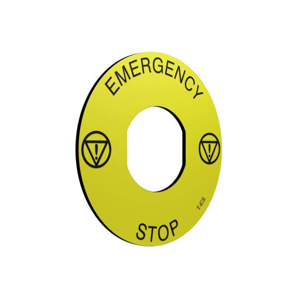 XCELR8® Emergency Stop Engraved  Label